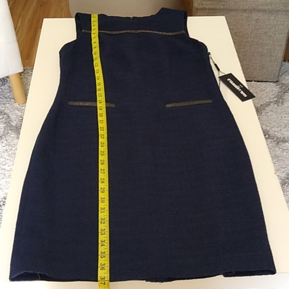 Karl Lagerfeld beautiful navy blue tweed dress - Picture 11 of 16